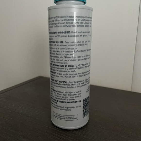 SqaGuard Water Clarifier For Spas&Hot Tubs 1 Pint, 16 Fl Oz, New - Sealed - Picture 3 of 7
